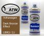 Preview: Volkswagen, Dark Bronze Effect, LB8Q / 2J: 400ml Sprühdose + 400ml Klarlack - Set, von ATW Autoteile West.